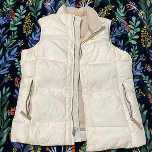 Cream puffer vest